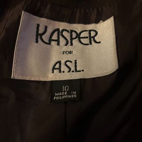 Kasper size 10 brown jacket - 2342 - Picture 3 of 4